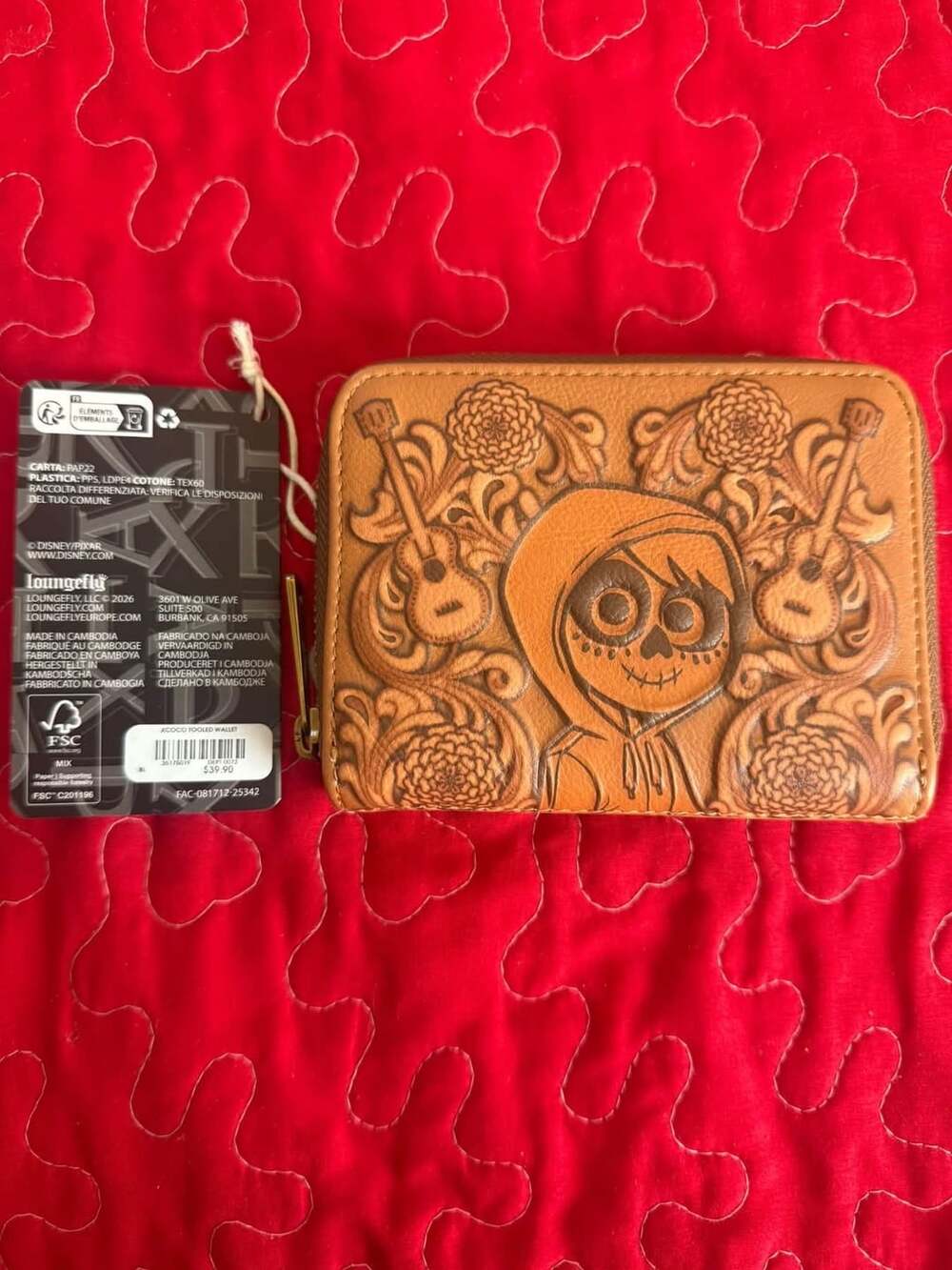 Loungefly Disney Pixar Coco Miguel Tooled Zip Around Wallet